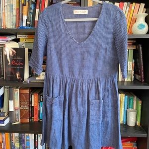 Pyne and Smith Navy Plaid Dress
